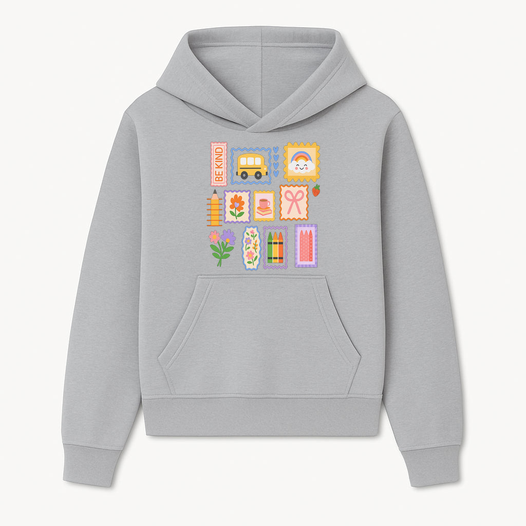 Colorful School-Themed Stickers Set - Be Kind, Cute Bus, Flowers, Crayons, and More for Kids' Crafts, Scrapbooking, and Journaling. - Hoodie 1758093362929.jpg