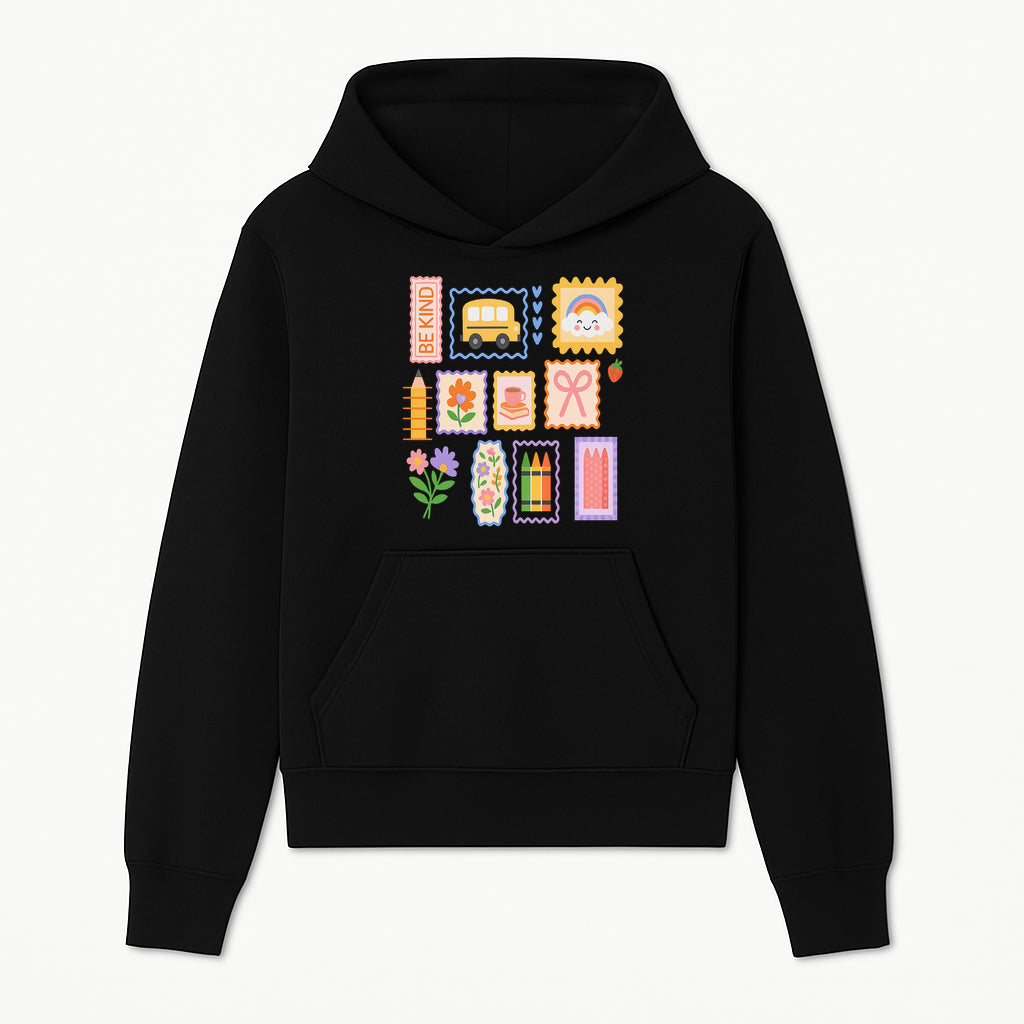 Colorful School-Themed Stickers Set - Be Kind, Cute Bus, Flowers, Crayons, and More for Kids' Crafts, Scrapbooking, and Journaling. - Hoodie 1758093363091.jpg