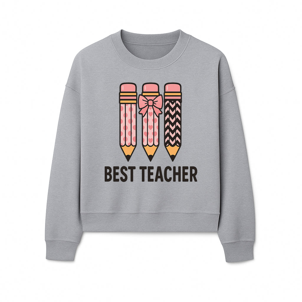 Best Teacher Pencil Design Tee - Cute Teacher Gift, Education Apparel, School Appreciation, Creative Classroom Style - Sweatshirt 1758093363193.jpg