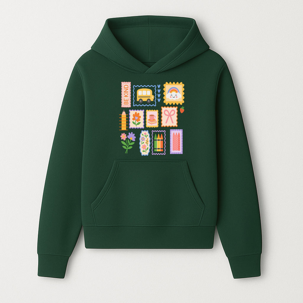 Colorful School-Themed Stickers Set - Be Kind, Cute Bus, Flowers, Crayons, and More for Kids' Crafts, Scrapbooking, and Journaling. - Hoodie 1758093363486.jpg