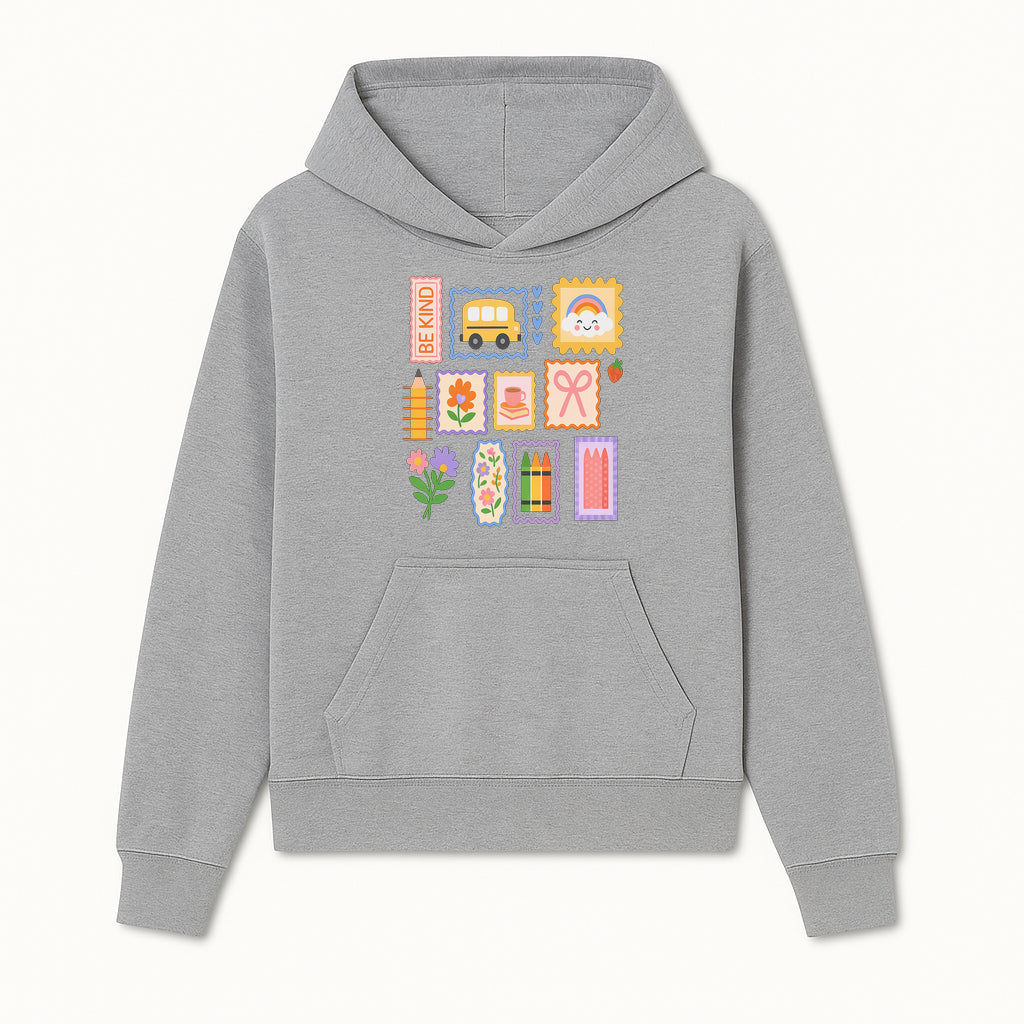 Colorful School-Themed Stickers Set - Be Kind, Cute Bus, Flowers, Crayons, and More for Kids' Crafts, Scrapbooking, and Journaling. - Hoodie 1758093363647.jpg