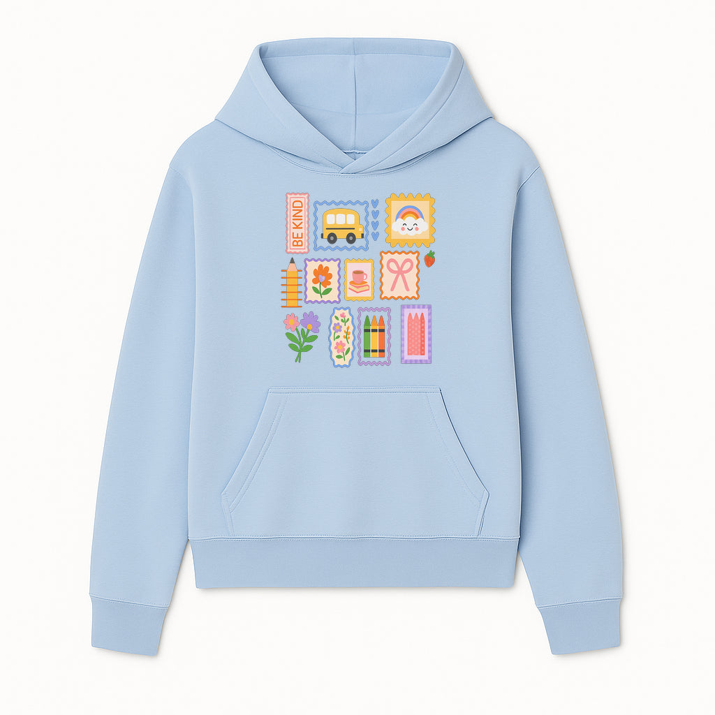 Colorful School-Themed Stickers Set - Be Kind, Cute Bus, Flowers, Crayons, and More for Kids' Crafts, Scrapbooking, and Journaling. - Hoodie 1758093363802.jpg