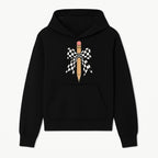 Checkered Bow and Pencil Wall Art Decor - Back to School Classroom Decoration, Cute Student Gift, Teacher Appreciation - Hoodie 1758093363837.jpg