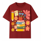 Back to School Art Print - Colorful Books, Apple, Pencils, Flowers, A+ Note - Classroom Decor, Study Zone, Education Gift - T-shirt 1758093363887.jpg