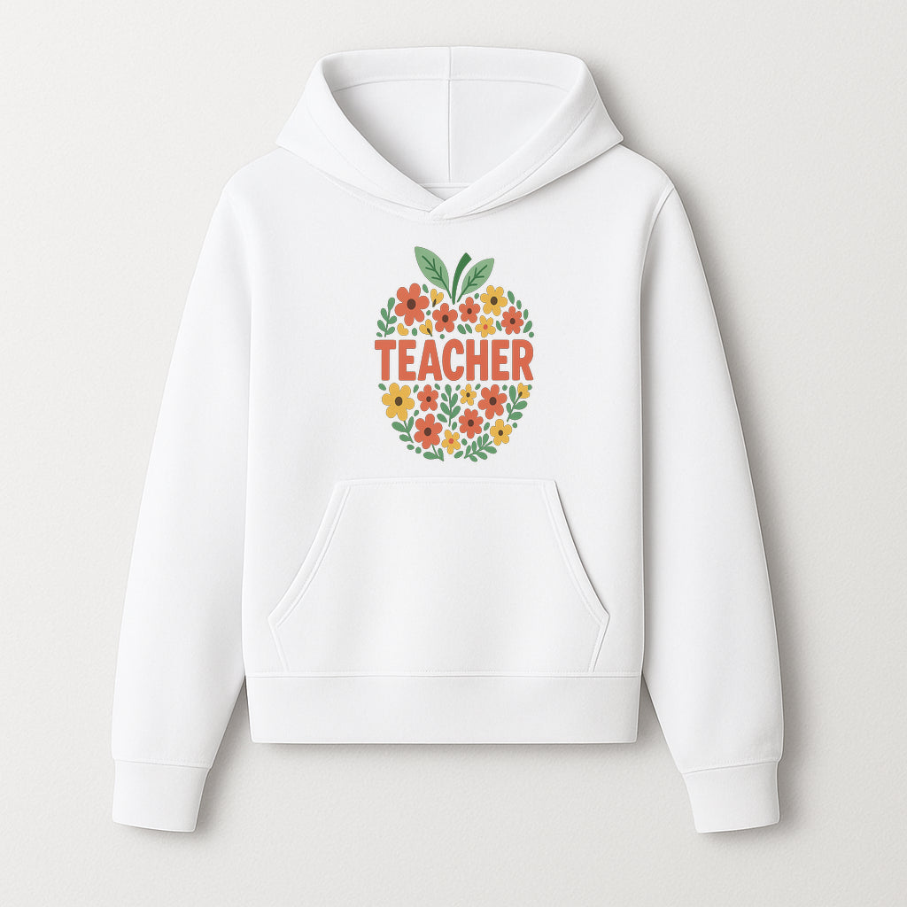 Floral Teacher Appreciation Wall Art Print, Cute Teacher Gift, Colorful Classroom Decor, Inspirational Teacher Sign, Spring Design - Hoodie 1758093363968.jpg