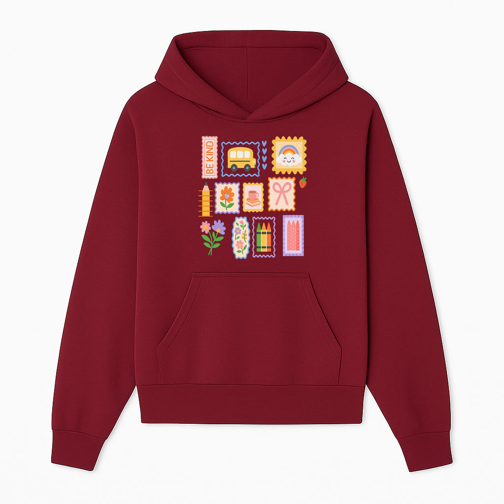 Colorful School-Themed Stickers Set - Be Kind, Cute Bus, Flowers, Crayons, and More for Kids' Crafts, Scrapbooking, and Journaling. - Hoodie 1758093364170.jpg