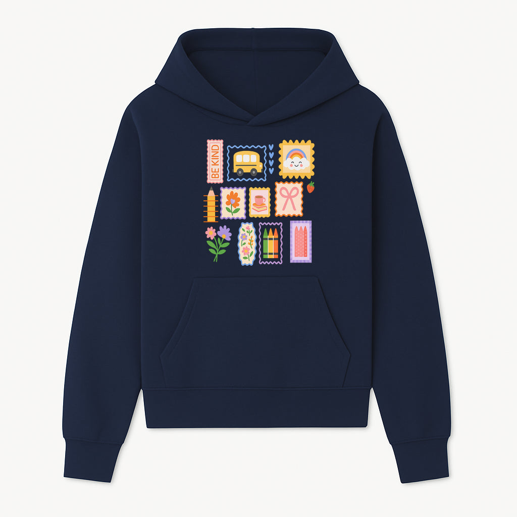 Colorful School-Themed Stickers Set - Be Kind, Cute Bus, Flowers, Crayons, and More for Kids' Crafts, Scrapbooking, and Journaling. - Hoodie 1758093364335.jpg