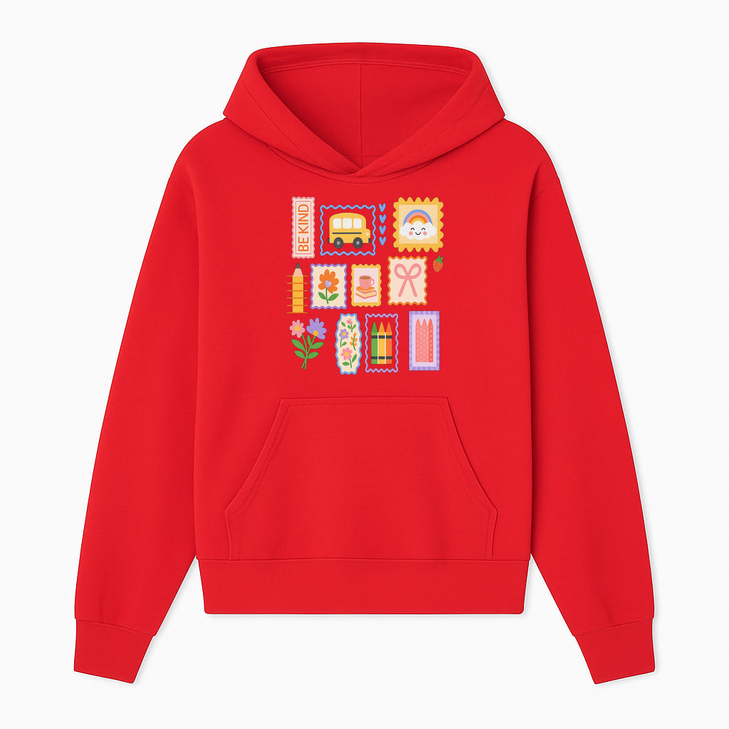 Colorful School-Themed Stickers Set - Be Kind, Cute Bus, Flowers, Crayons, and More for Kids' Crafts, Scrapbooking, and Journaling. - Hoodie 1758093364537.jpg