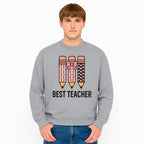 Best Teacher Pencil Design Tee - Cute Teacher Gift, Education Apparel, School Appreciation, Creative Classroom Style - Sweatshirt 1758093364556.jpg