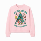 Rockin' Around the Classroom Christmas Tree Shirt | Fun Holiday T-Shirt for Teachers & Students | Music Theme Design - Sweatshirt 1758093364951.jpg