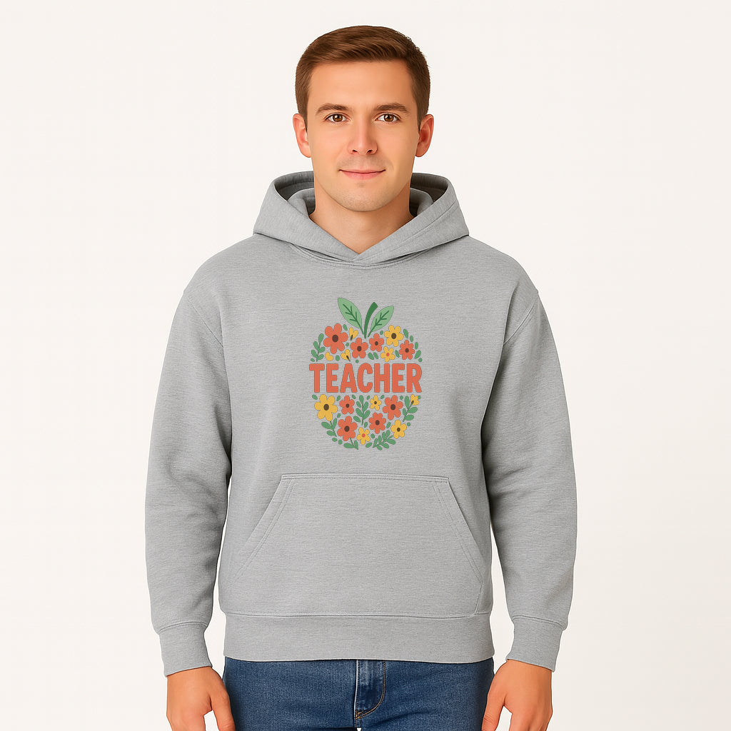 Floral Teacher Appreciation Wall Art Print, Cute Teacher Gift, Colorful Classroom Decor, Inspirational Teacher Sign, Spring Design - Hoodie 1758093365170.jpg