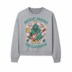 Rockin' Around the Classroom Christmas Tree Shirt | Fun Holiday T-Shirt for Teachers & Students | Music Theme Design - Sweatshirt 1758093365661.jpg