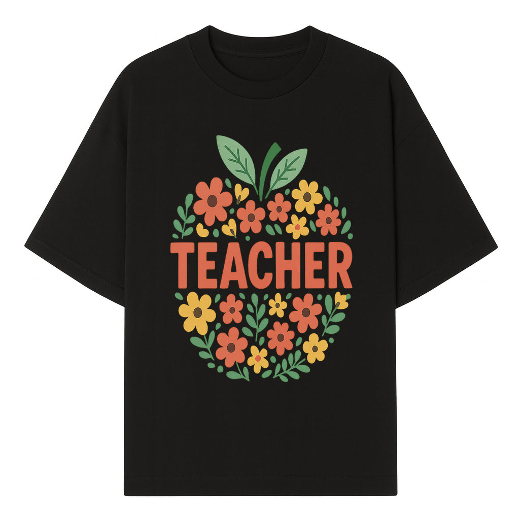 Floral Teacher Appreciation Wall Art Print, Cute Teacher Gift, Colorful Classroom Decor, Inspirational Teacher Sign, Spring Design - T-shirt 1758093365742.jpg