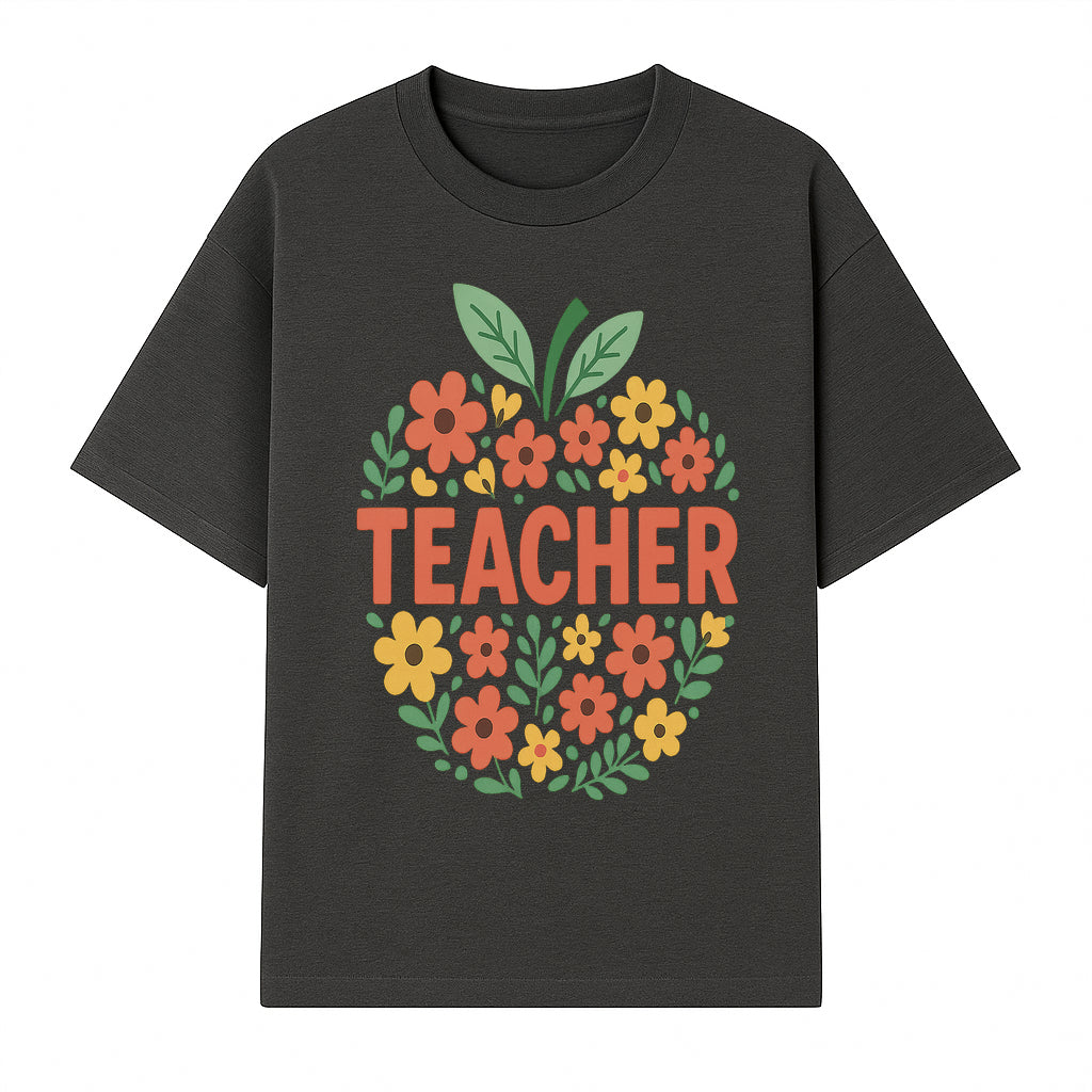 Floral Teacher Appreciation Wall Art Print, Cute Teacher Gift, Colorful Classroom Decor, Inspirational Teacher Sign, Spring Design - T-shirt 1758093365959.jpg