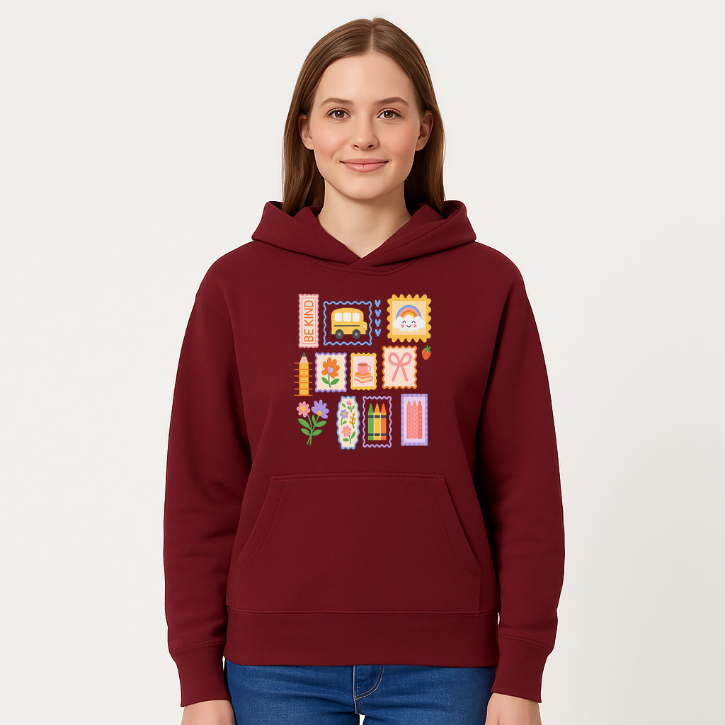 Colorful School-Themed Stickers Set - Be Kind, Cute Bus, Flowers, Crayons, and More for Kids' Crafts, Scrapbooking, and Journaling. - Hoodie 1758093366182.jpg