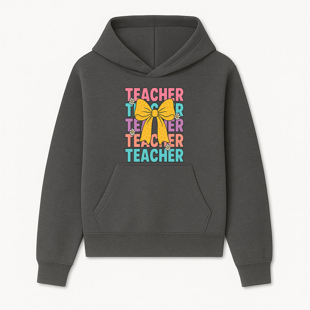 Teacher Appreciation Gift Tee with Cute Yellow Bow and Colorful Text Design - Perfect for Back to School or Holiday Gifts - Hoodie 1758093366830.jpg