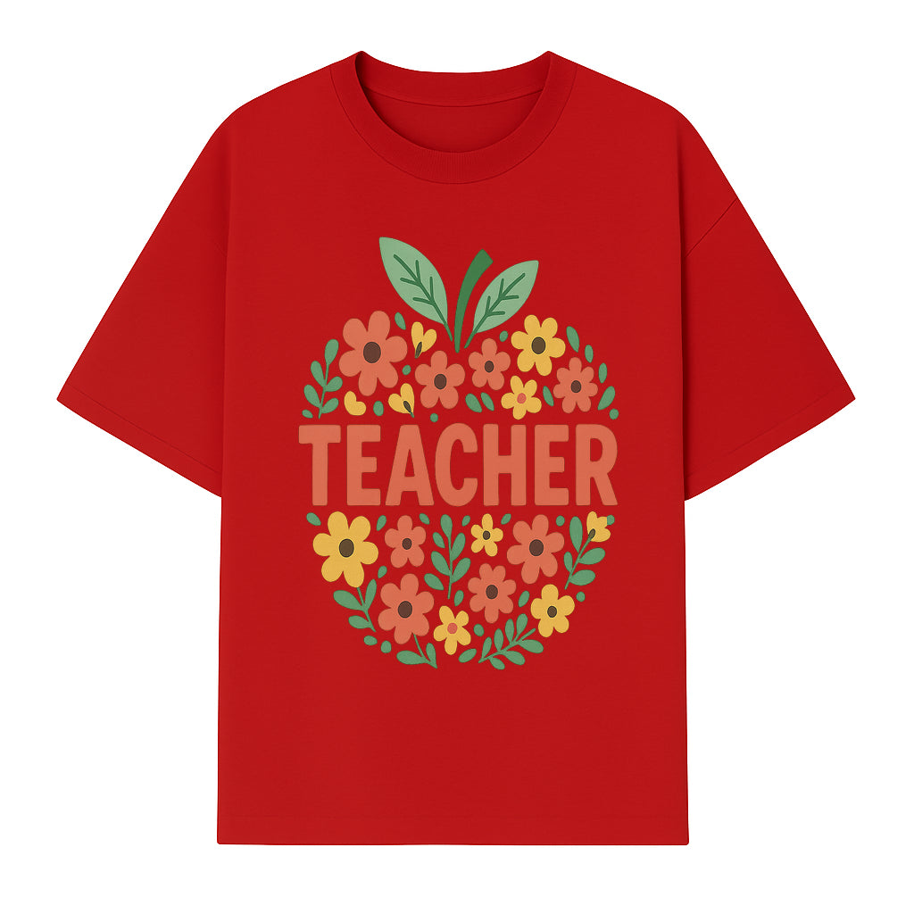 Floral Teacher Appreciation Wall Art Print, Cute Teacher Gift, Colorful Classroom Decor, Inspirational Teacher Sign, Spring Design - T-shirt 1758093367158.jpg