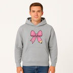Pink Bow with Pencil Design, Cute Stationery Decor, Gift for Teachers, School Supplies, Arts and Crafts, Kawaii Aesthetic Accessories - Hoodie 1758093367227.jpg