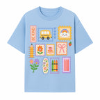 Colorful School-Themed Stickers Set - Be Kind, Cute Bus, Flowers, Crayons, and More for Kids' Crafts, Scrapbooking, and Journaling. - T-shirt 1758093367265.jpg
