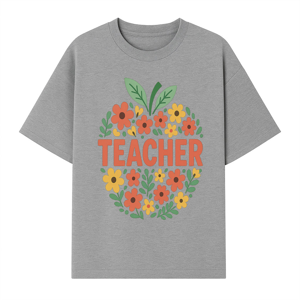 Floral Teacher Appreciation Wall Art Print, Cute Teacher Gift, Colorful Classroom Decor, Inspirational Teacher Sign, Spring Design - T-shirt 1758093367314.jpg