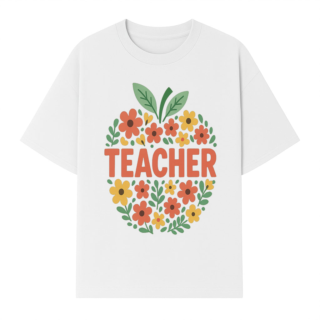 Floral Teacher Appreciation Wall Art Print, Cute Teacher Gift, Colorful Classroom Decor, Inspirational Teacher Sign, Spring Design - T-shirt 1758093367479.jpg