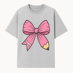 Pink Bow with Pencil Design, Cute Stationery Decor, Gift for Teachers, School Supplies, Arts and Crafts, Kawaii Aesthetic Accessories - T-shirt 1758093367674.jpg