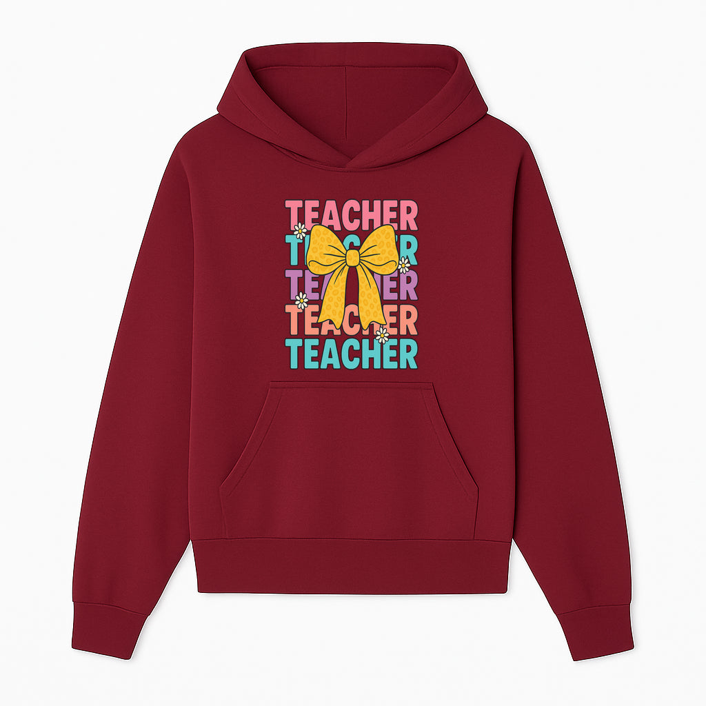 Teacher Appreciation Gift Tee with Cute Yellow Bow and Colorful Text Design - Perfect for Back to School or Holiday Gifts - Hoodie 1758093367870.jpg