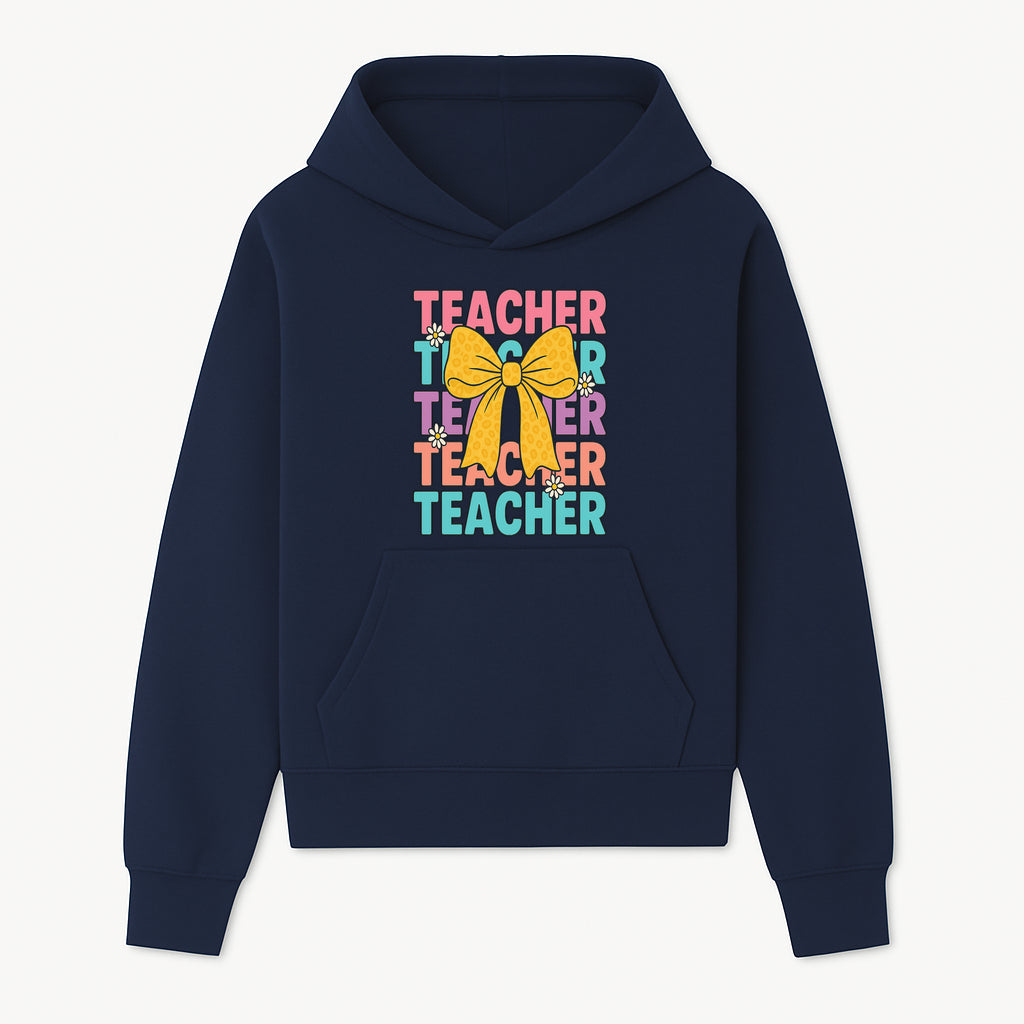 Teacher Appreciation Gift Tee with Cute Yellow Bow and Colorful Text Design - Perfect for Back to School or Holiday Gifts - Hoodie 1758093368060.jpg