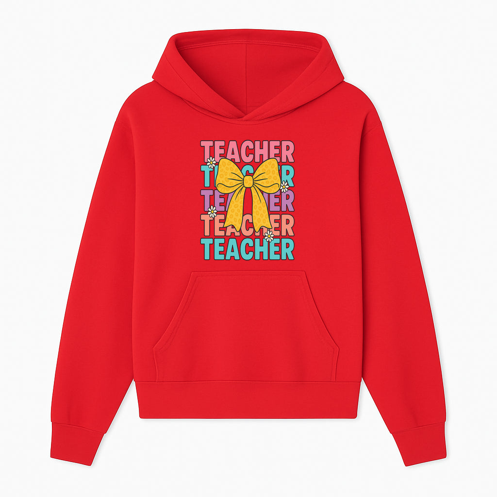 Teacher Appreciation Gift Tee with Cute Yellow Bow and Colorful Text Design - Perfect for Back to School or Holiday Gifts - Hoodie 1758093368222.jpg
