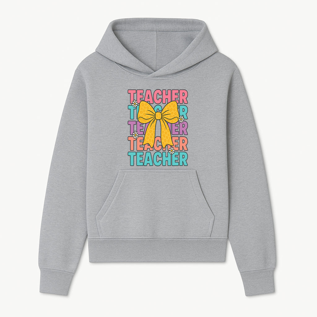 Teacher Appreciation Gift Tee with Cute Yellow Bow and Colorful Text Design - Perfect for Back to School or Holiday Gifts - Hoodie 1758093368398.jpg