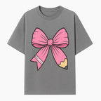 Pink Bow with Pencil Design, Cute Stationery Decor, Gift for Teachers, School Supplies, Arts and Crafts, Kawaii Aesthetic Accessories - T-shirt 1758093368439.jpg