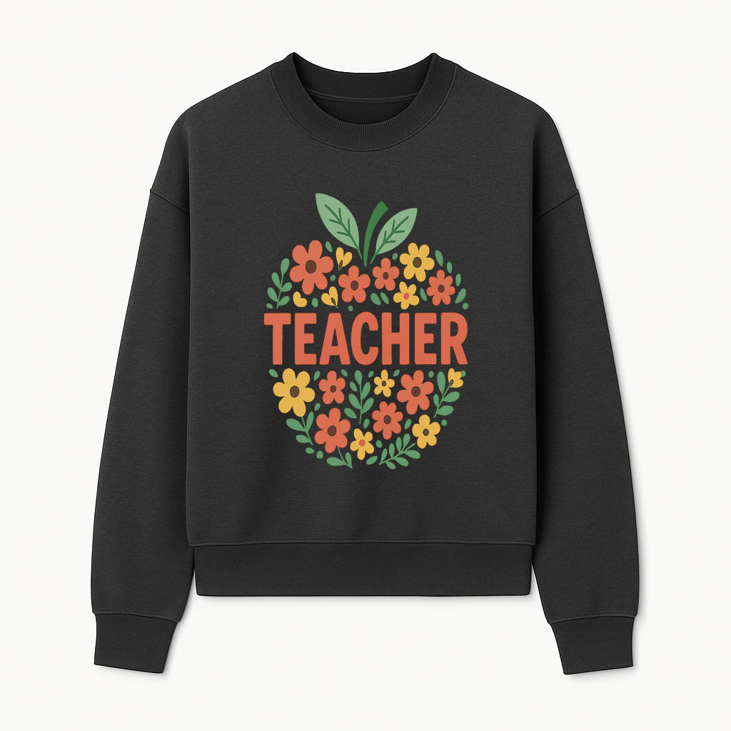 Floral Teacher Appreciation Wall Art Print, Cute Teacher Gift, Colorful Classroom Decor, Inspirational Teacher Sign, Spring Design - Sweatshirt 1758093369284.jpg