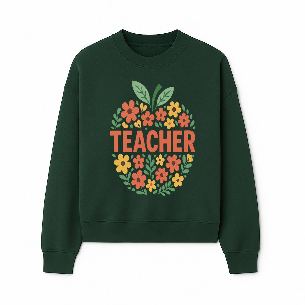 Floral Teacher Appreciation Wall Art Print, Cute Teacher Gift, Colorful Classroom Decor, Inspirational Teacher Sign, Spring Design - Sweatshirt 1758093369490.jpg