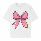 Pink Bow with Pencil Design, Cute Stationery Decor, Gift for Teachers, School Supplies, Arts and Crafts, Kawaii Aesthetic Accessories - T-shirt 1758093369667.jpg