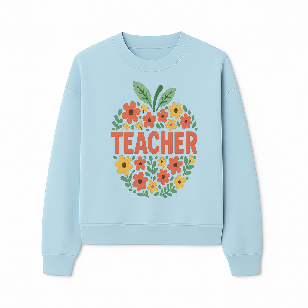 Floral Teacher Appreciation Wall Art Print, Cute Teacher Gift, Colorful Classroom Decor, Inspirational Teacher Sign, Spring Design - Sweatshirt 1758093369865.jpg