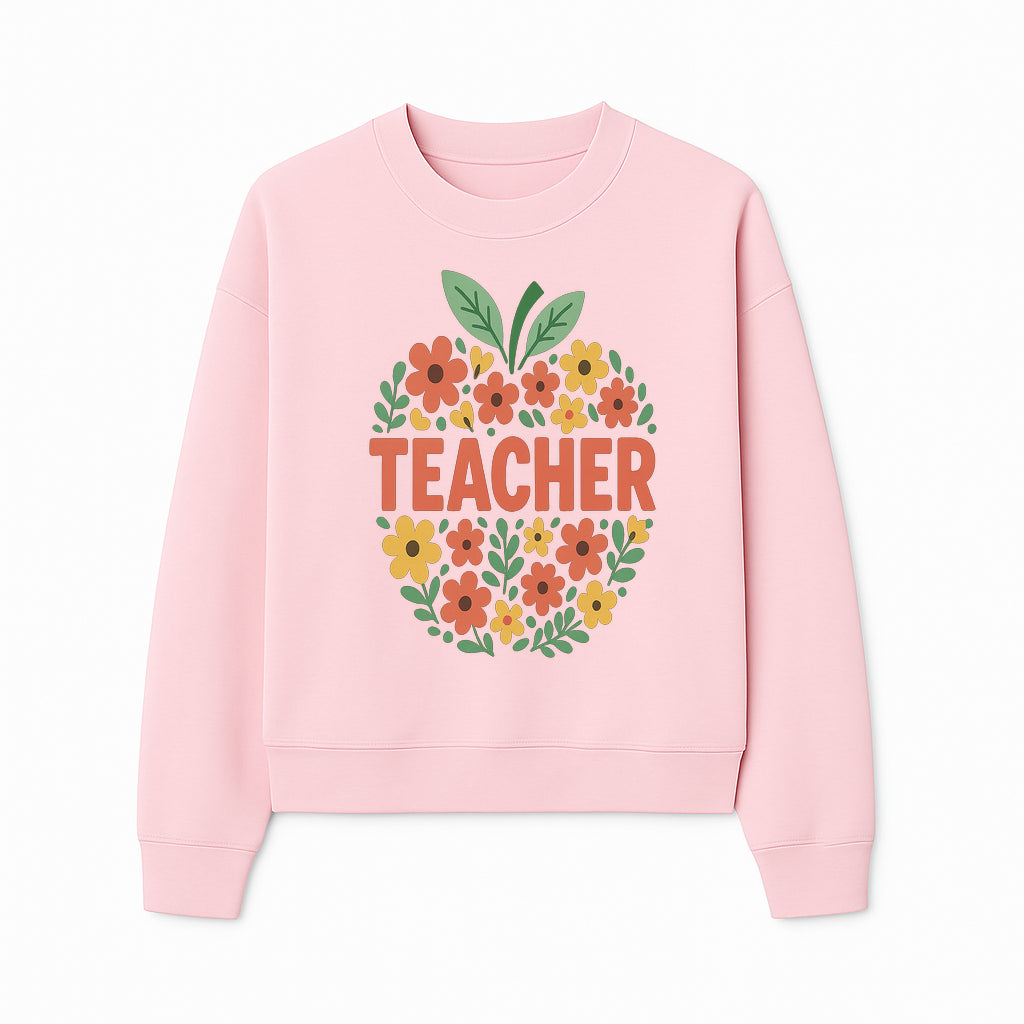 Floral Teacher Appreciation Wall Art Print, Cute Teacher Gift, Colorful Classroom Decor, Inspirational Teacher Sign, Spring Design - Sweatshirt 1758093369993.jpg