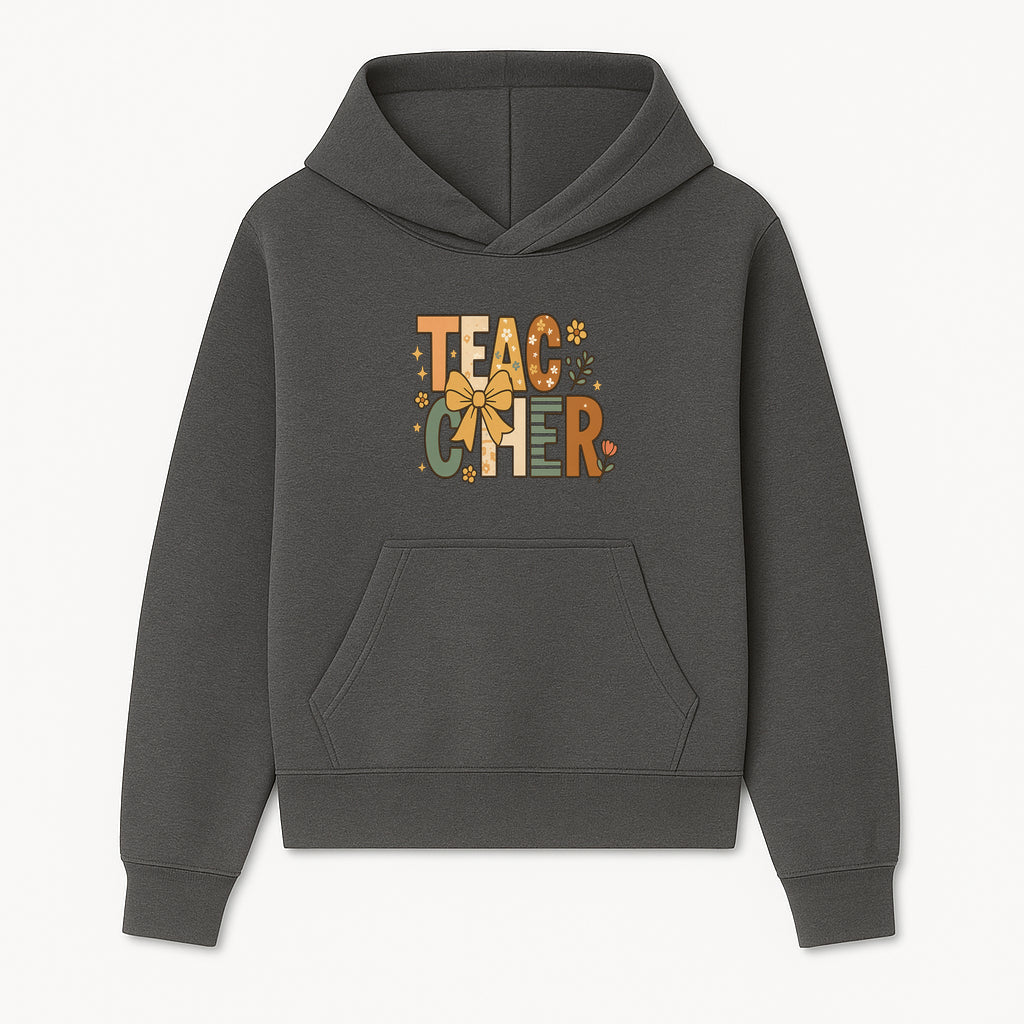 Colorful Teacher Appreciation Art Print with Floral Design and Bow, Ideal for Classroom Decor or Gifts - Hoodie 1758093370433.jpg