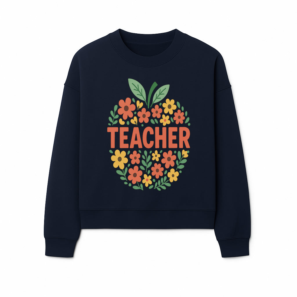 Floral Teacher Appreciation Wall Art Print, Cute Teacher Gift, Colorful Classroom Decor, Inspirational Teacher Sign, Spring Design - Sweatshirt 1758093370454.jpg