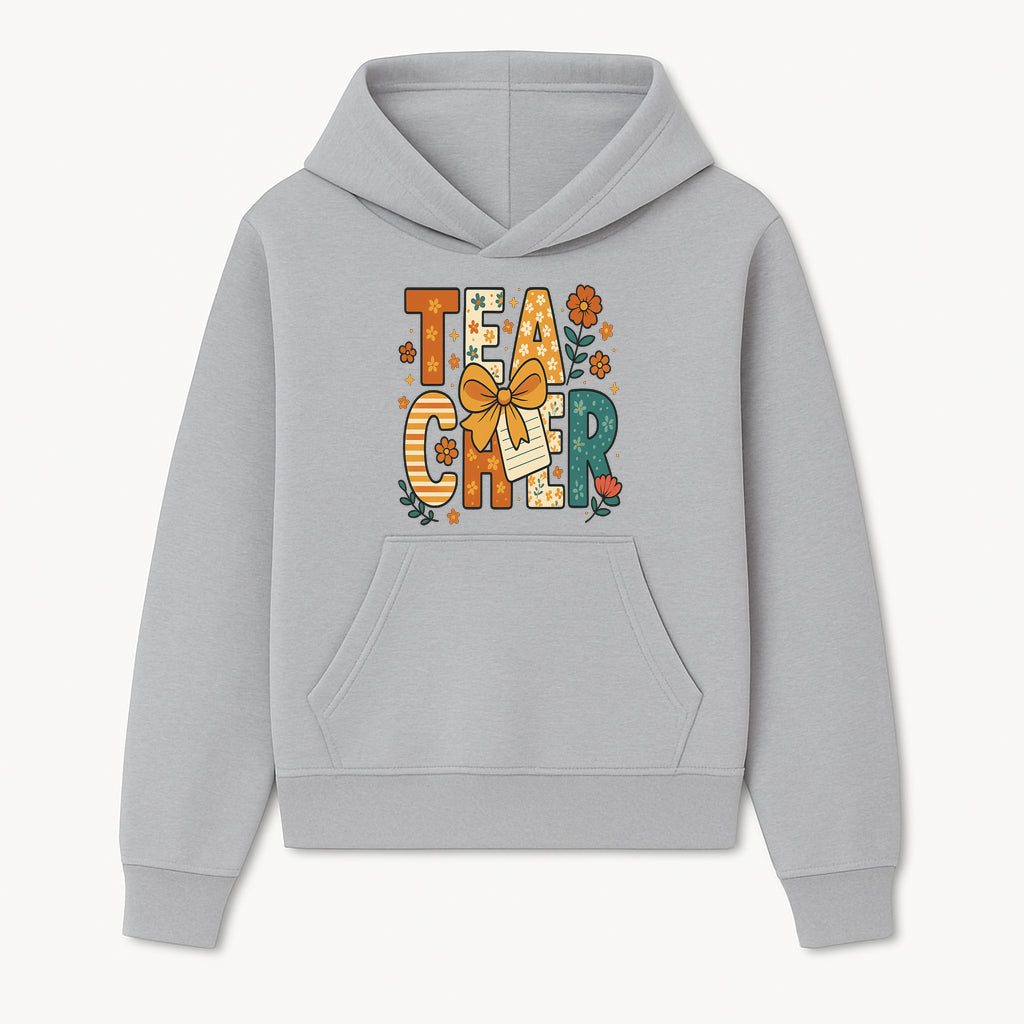 Vintage Floral Teacher Design with Bow and Note, Perfect Gift for Educators, Classroom Decor, Back to School. - Hoodie 1758093370600.jpg