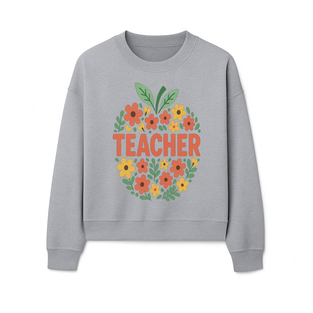 Floral Teacher Appreciation Wall Art Print, Cute Teacher Gift, Colorful Classroom Decor, Inspirational Teacher Sign, Spring Design - Sweatshirt 1758093370897.jpg