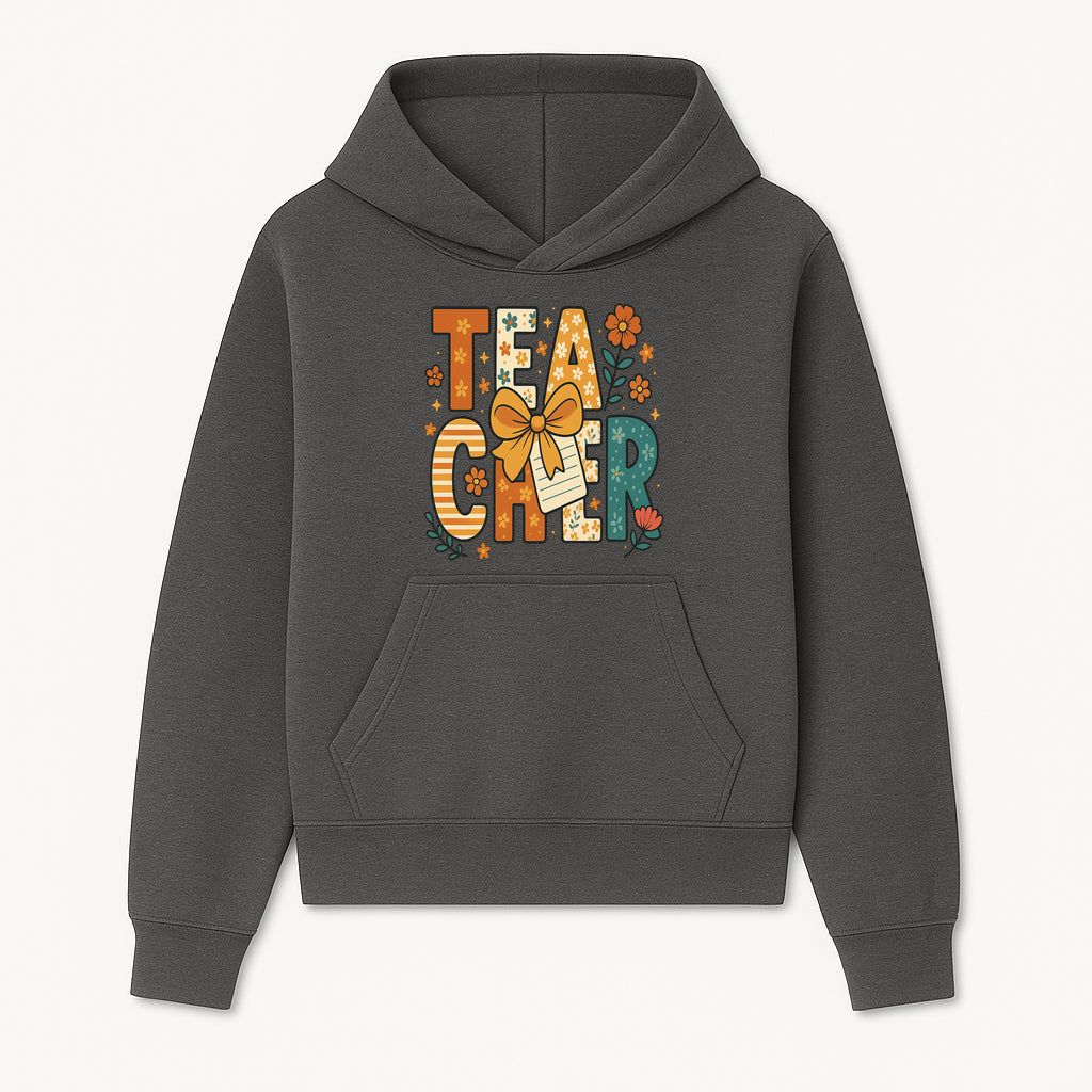 Vintage Floral Teacher Design with Bow and Note, Perfect Gift for Educators, Classroom Decor, Back to School. - Hoodie 1758093370973.jpg