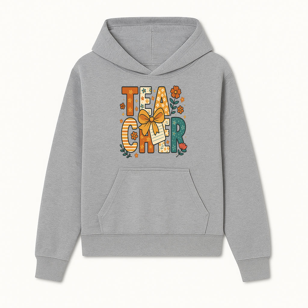 Vintage Floral Teacher Design with Bow and Note, Perfect Gift for Educators, Classroom Decor, Back to School. - Hoodie 1758093371247.jpg