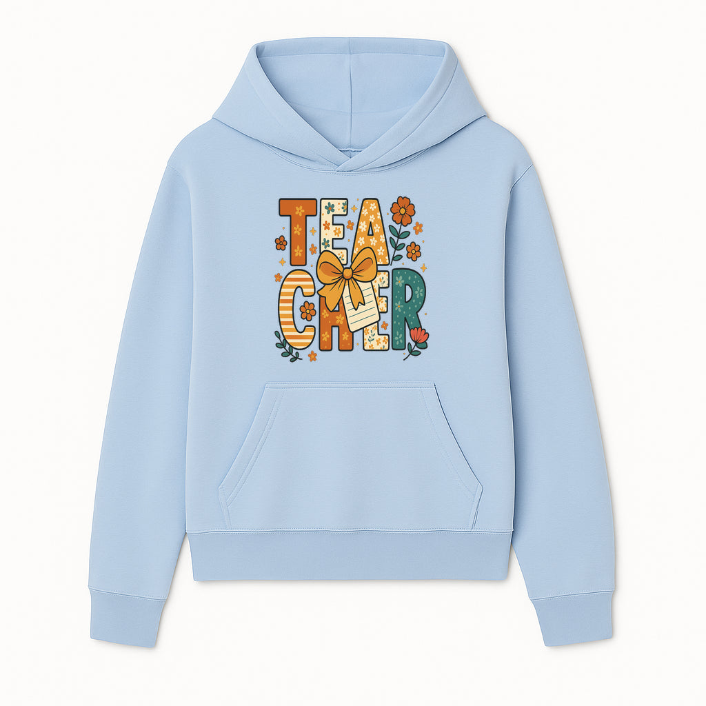 Vintage Floral Teacher Design with Bow and Note, Perfect Gift for Educators, Classroom Decor, Back to School. - Hoodie 1758093371401.jpg