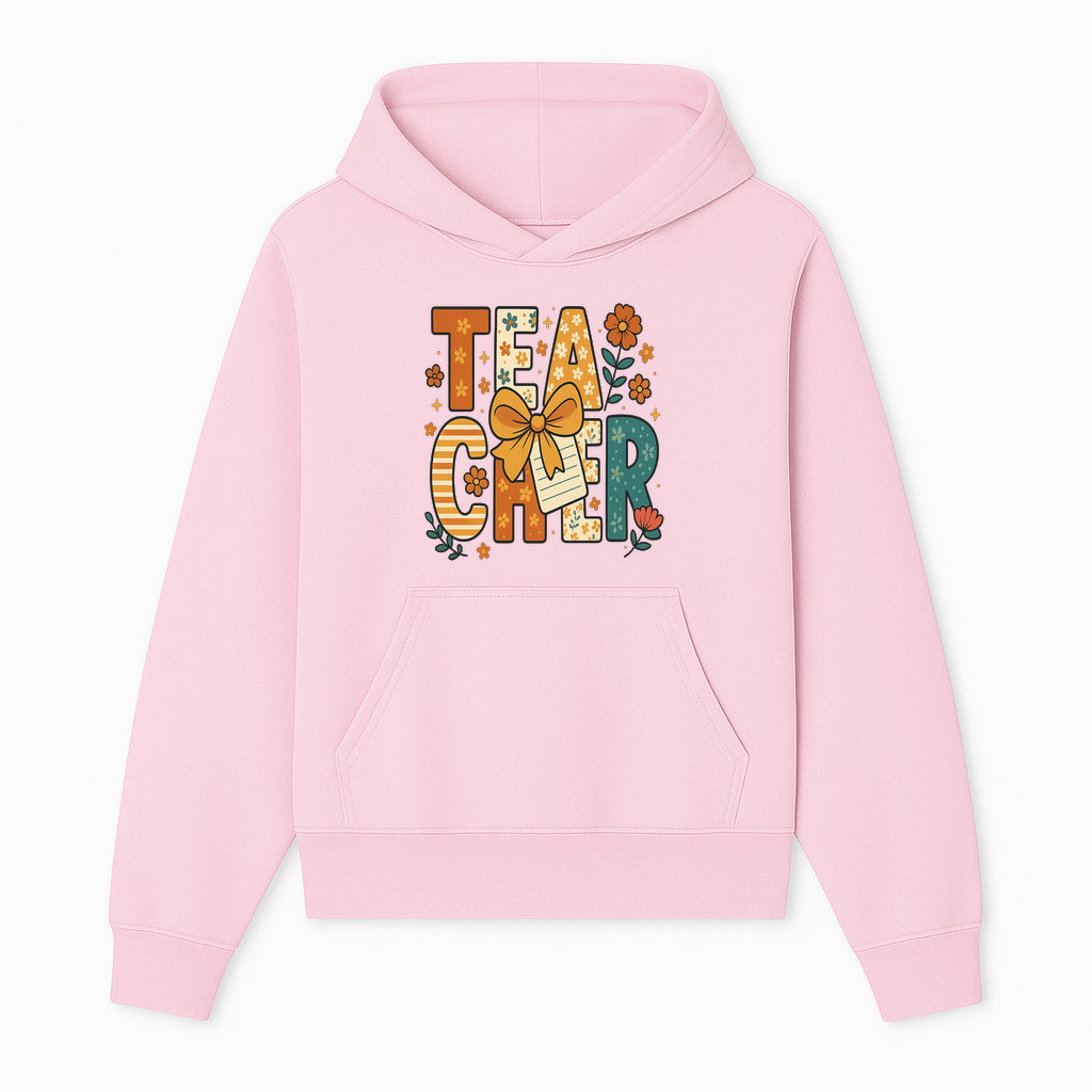 Vintage Floral Teacher Design with Bow and Note, Perfect Gift for Educators, Classroom Decor, Back to School. - Hoodie 1758093371578.jpg