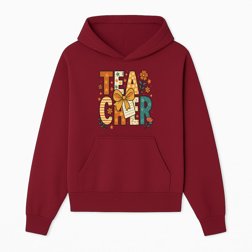 Vintage Floral Teacher Design with Bow and Note, Perfect Gift for Educators, Classroom Decor, Back to School. - Hoodie 1758093371816.jpg