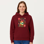 Whimsical Book Stack with Coffee and Flowers Art Print - Cozy Reading Decor for Home or Office - Hoodie 1758093372208.jpg