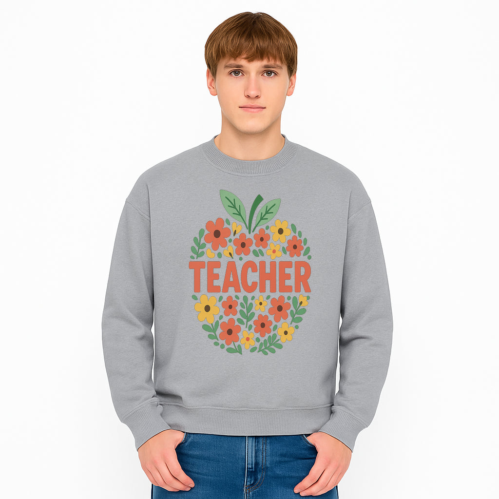 Floral Teacher Appreciation Wall Art Print, Cute Teacher Gift, Colorful Classroom Decor, Inspirational Teacher Sign, Spring Design - Sweatshirt 1758093372241.jpg