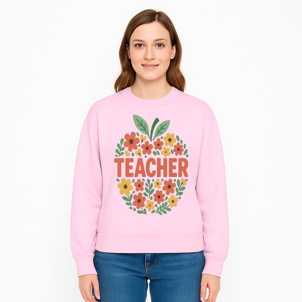 Floral Teacher Appreciation Wall Art Print, Cute Teacher Gift, Colorful Classroom Decor, Inspirational Teacher Sign, Spring Design - Sweatshirt 1758093372443.jpg