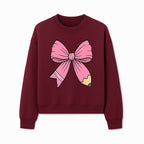 Pink Bow with Pencil Design, Cute Stationery Decor, Gift for Teachers, School Supplies, Arts and Crafts, Kawaii Aesthetic Accessories - Sweatshirt 1758093372550.jpg