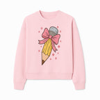 Cute Pencil with Pink Bow and Stars - Kawaii Art Print, Stationery Decor, Classroom Wall Art, Gift for Students or Teachers - Sweatshirt 1758093372576.jpg